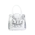 thumbnail image 2 of Bolso A ÁNGELOZANO Aurelia tipo Satchel en Piel Grabada Plata con Asa y Correa Desmontable, 2 of 7