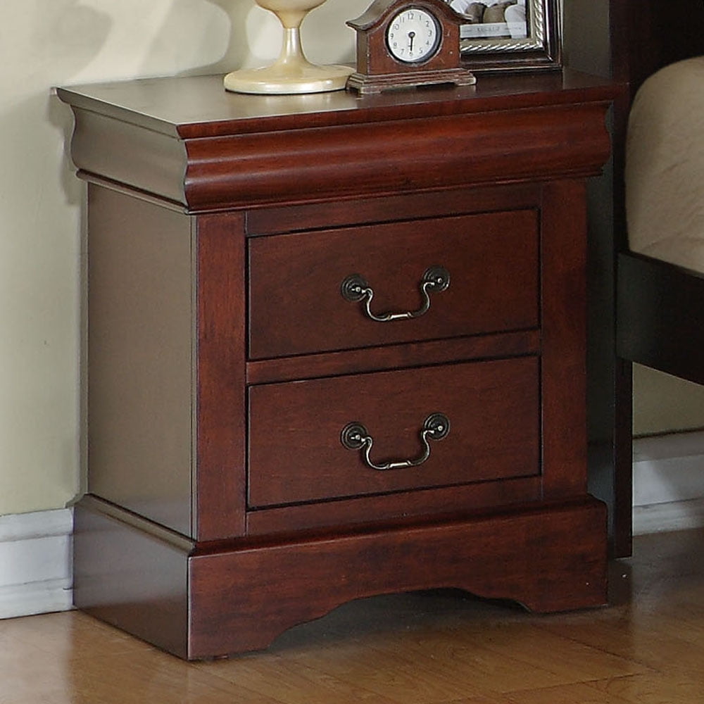 Standard Furniture Lewiston 2 Drawer Nightstand In Deep Brown Walmart Com Walmart Com