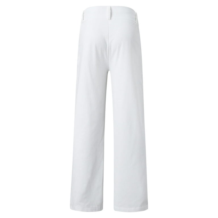 MITCOWBOYS Mens Sweatpants, Mens Fashion Casual Solid Color Try Breathable  Linen Pocket Elastic Waist Large Size Pants Trousers, Cargo Pants for Men,  Pants for Men, White XL 