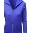 thumbnail image 3 of FashionOutfit Women's Slim Fit Cotton Base Basic Casual Zip Up Thermal Hooded Jacket, 3 of 3