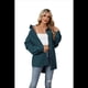 thumbnail image 3 of Camisas de con Botones para Mujer, Elegantes, Informales, de Larga, Holgadas, con Bolsillo, Azul Pavo Real, Talla L, 3 of 10