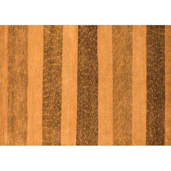 Ahgly Company Indoor Rectangle Oriental Orange Modern Area Rugs, 7' x 10'