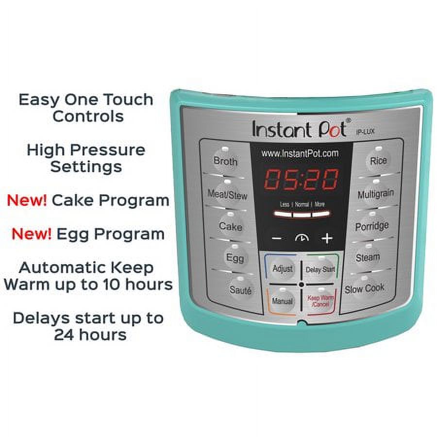 The Pioneer Woman Instant Pot LUX60 6 Qt Vintage Floral 6-in-1 Multi-Use Programmable Pressure Cooker, Slow Cooker, Rice Cooker, Saute, Steamer, and Warmer - image 5 of 12