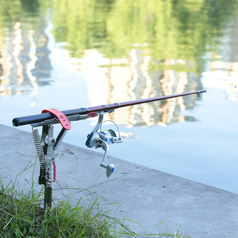 Pole Holder Foldable Fishing Pole Mount Bracket for Effortless Fishing,  Ground Stand Included 