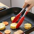 thumbnail image 1 of Silicone Stainless Steel Heat Resistant Food Tongs for Cooking Kitchen, 1 of 7