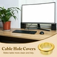 thumbnail image 6 of 6Pack 1-3/8" (35mm) ABS Plastic Cable Hole Cover with Cable Ties, Gold, 6 of 7