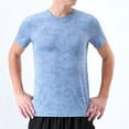 thumbnail image 6 of VBVC Men's Plus Short Sleeve Hip Hop T-Shirt,Quick Dry Workout Top For Men,Light Blue,Size L, 6 of 8