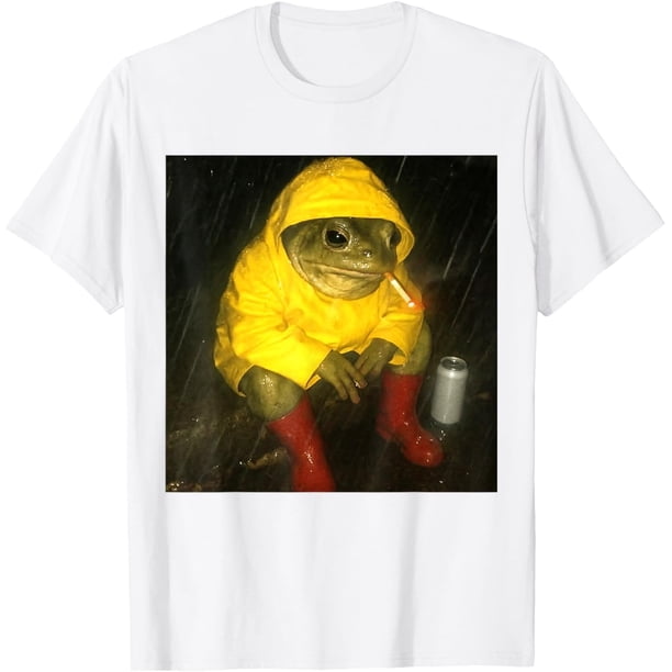 Camiseta divertida con gráficos de rana para fumar