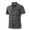 #Gray, variant on Fanshiluo Men's Plaid Short Sleeve Polo Shirt, Collared Casual Top with Pocket,Size:L,Big and Tall Men