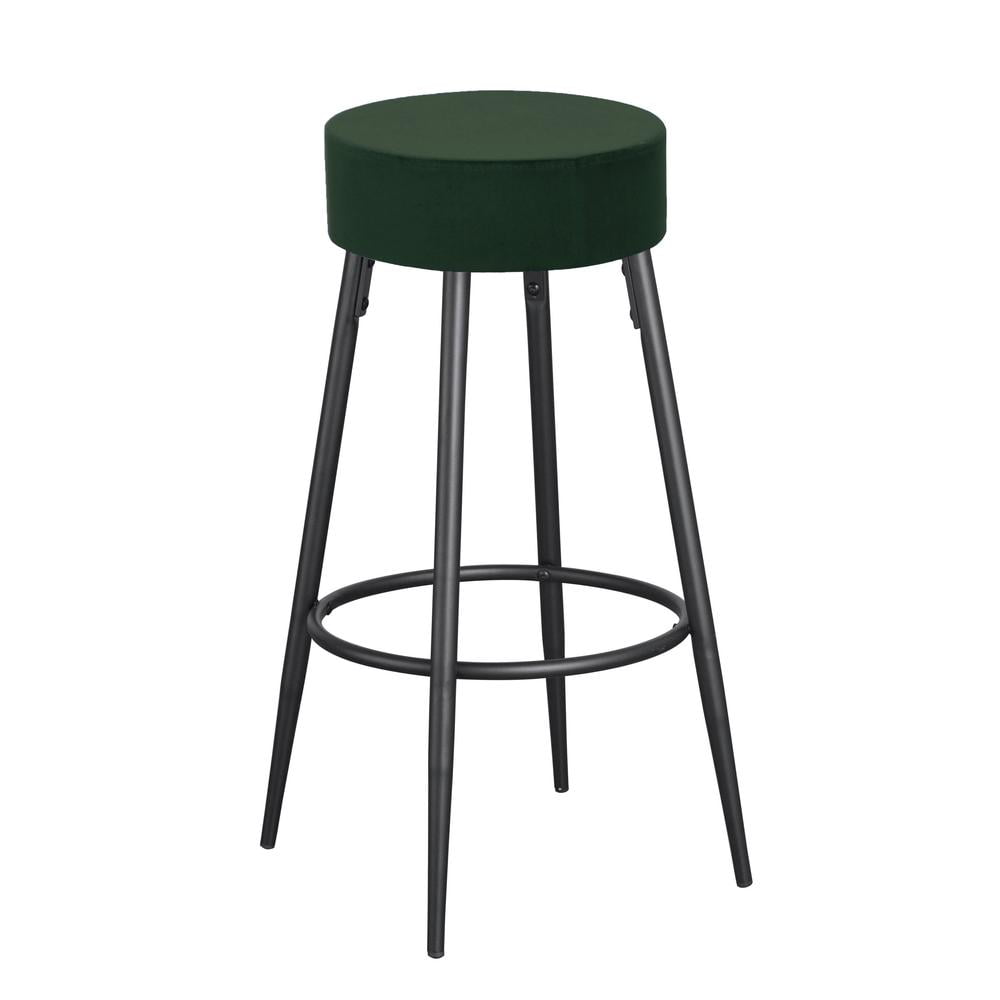 Wyoming Green Velvet Bar stools, Set of 2