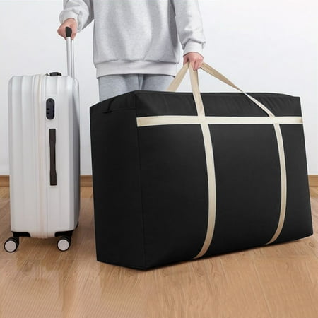 Storage Bag Moving Box Waterproof Fabric Storage Reinforced Thickened Material Easy Clean Thickened Reinforced Design Home Use Clothing Quilt Storage Durable Fabric Storage TOPLIU