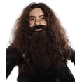 thumbnail image 2 of Conjunto de peluca y barba Costume ALLAURA Brown Wizard para hombre, 2 of 7