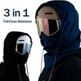 thumbnail image 4 of Waterproof Fleece Lined Hood, 3-in-1 Windproof Full Cover Hood Hat,Winter Windproof Full Cover Ski Mask, for Outdoor Sports, Warm Adjustable Winter Hat, 4 of 7