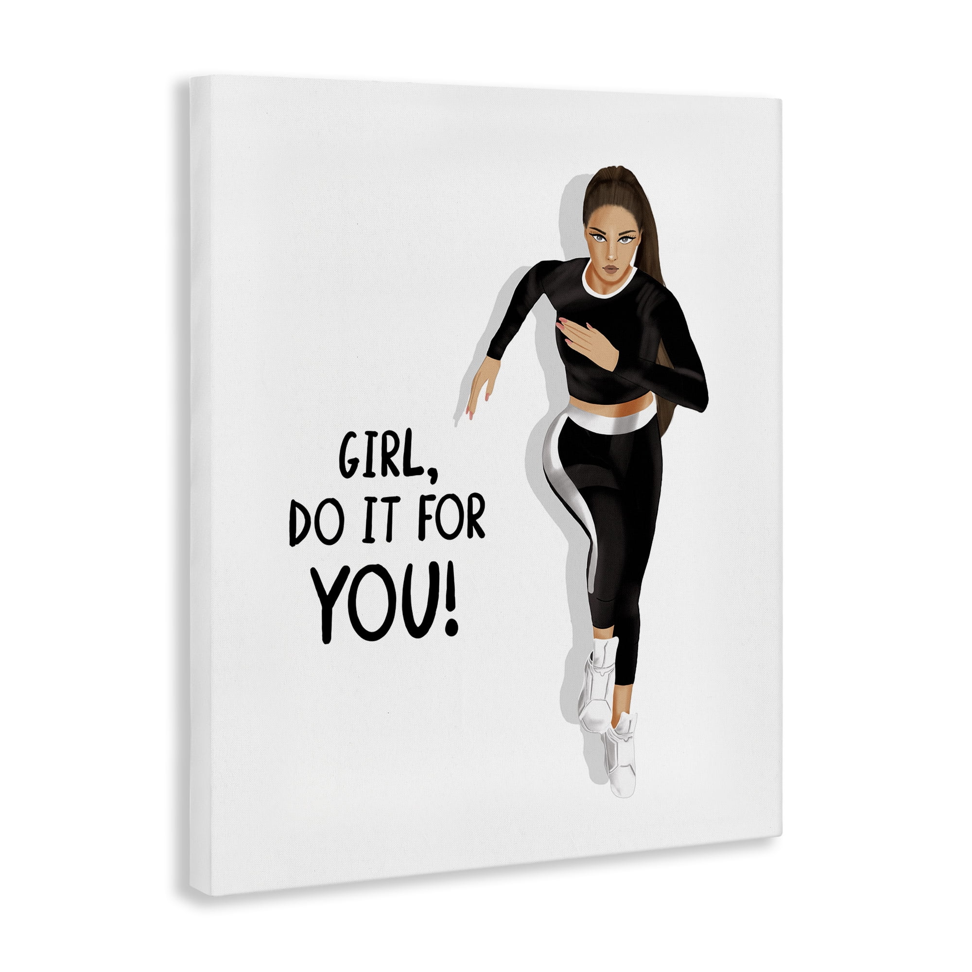 Stupell Industries Do It For You Girl People Painting Wrapped Canvas Art Print Wall Art, 36 x 48