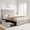 Off-white, variant on Bingirl Black Queen Bed Frame with Adjustable Headboard and 4 XL Storage Drawers, Upholstered Linen Platform Bed, Modern Furniture with Wood Slat Support, 1000lb Capacity, No Box Spring Needed