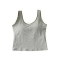 thumbnail image 3 of Goodtrade8 Short Tank Tops for Women Sleeveless Crop Shirts Pullover Camisole Summer Lightweight Round Neck Work Womens Tops Undershirts, 3 of 5