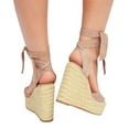 thumbnail image 4 of Dellytop Womens Platform Espadrille Wedges Open Toe High Heel Sandals, 4 of 4