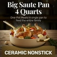 thumbnail image 3 of Gotham Steel Modern 12 Inch Ceramic Frying Pan Non Stick with Lid, 4 Quart Large Jumbo Cooker with Helper Handle, Saute Pan Nonstick Skillet, Nonstick Deep Frying Pan with Lid, Cream, 3 of 9