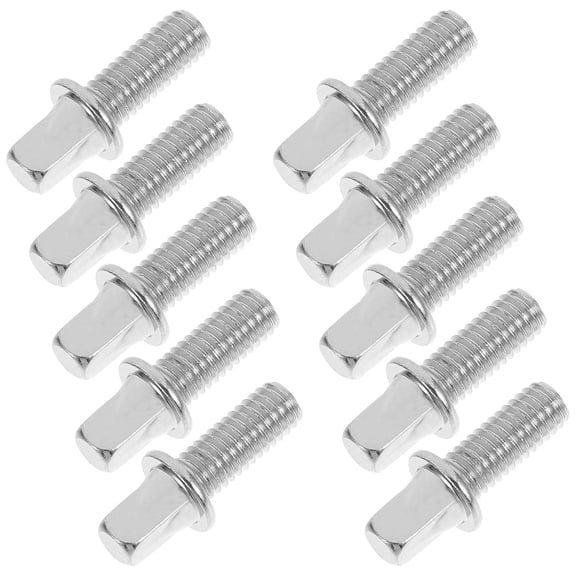 Mobestech 10Pcs Drum Key Screws Plated Silver Finish Compatible with Snare Drum Hardware