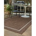 thumbnail image 6 of Unique Loom Outdoor Border Collection Area Rug - Soft Border (10' x 14' 1" Rectangle Brown/Ivory), 6 of 6