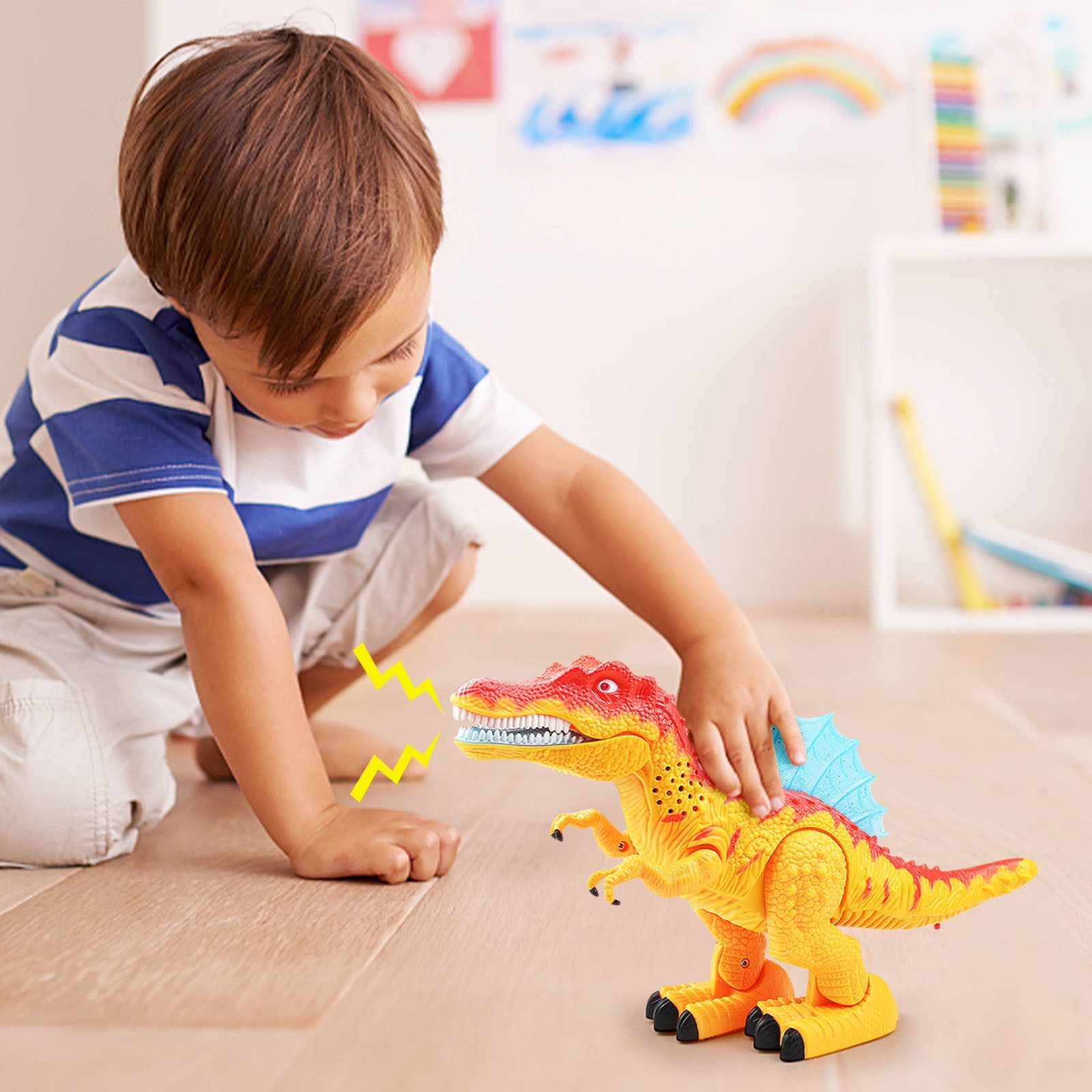 Great Value Children s Dinosaur Toy With And Will Be Called Mechanical Dinosaur Toy Dinosaur Model Toy Gifts For Kids From 3 To 10 Years Old ABS Akmoler Walmart