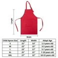 thumbnail image 2 of TOPTIE 6 Pack Kids Aprons with Pocket & Adjustable Strap, Child Chef Bib Apron for Kitchen Cooking Baking Painting-Red Dot-XXL, 2 of 5