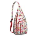 thumbnail image 1 of Fashion Forward Sling Backpack - Runway Inspired Abstract Print Shoulder Bag, Anti-Theft for Urban Life, 1 of 4