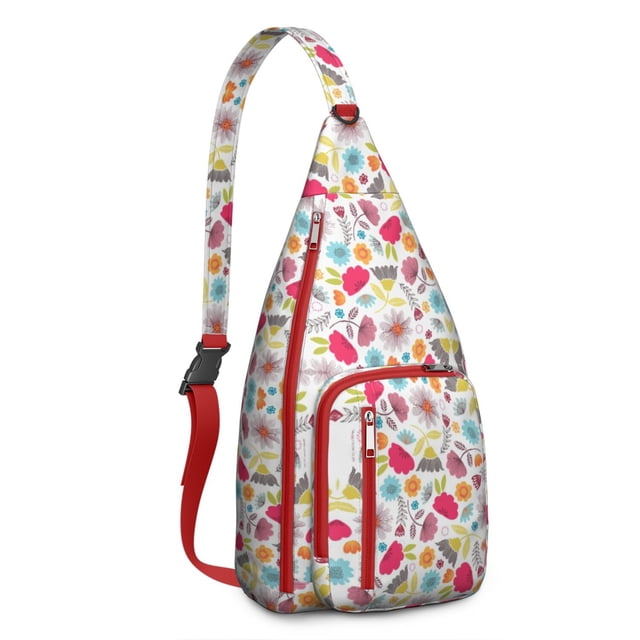 Fashion Forward Sling Backpack - Runway Inspired Abstract Print Shoulder Bag, Anti-Theft for Urban Life