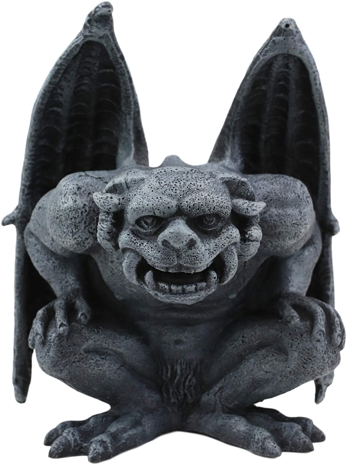 Ebros Ram Horned Demon Winged Gargoyle Bellowing Wild Statue 6" Tall