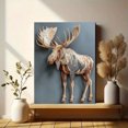 thumbnail image 6 of Moose Canvas Print Wall Art for Living Room Bedroom Office Dining Room Hotel Lobby Decor, 6 of 8