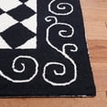thumbnail image 4 of SAFAVIEH Chelsea Marilou Bordered Wool Area Rug, Black/Ivory, 8' x 10', 4 of 13