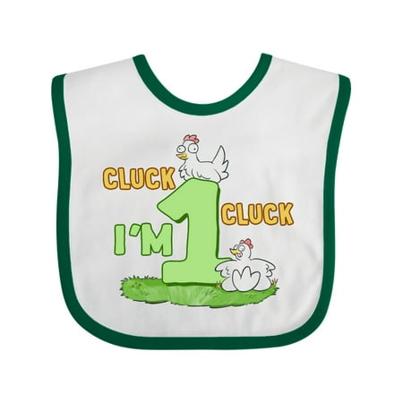 

Inktastic 1 Year Old Silly Chickens Gift Baby Boy or Baby Girl Bib