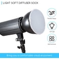 thumbnail image 4 of 4 Pcs 7"/18cm Light Diffuser Sock Soft White Cloth Diffuser Lamp Cover Lampshade Reflector, Fit for 5.5" to 7" Studio Strobe Reflectors Video Shooting Ring Light Flash Wedding Photography, 4 of 8