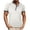 White, variant on Men’s Short Sleeve Round Neck T-Shirt Front Placket Contrast Color Cuffs Summer Top