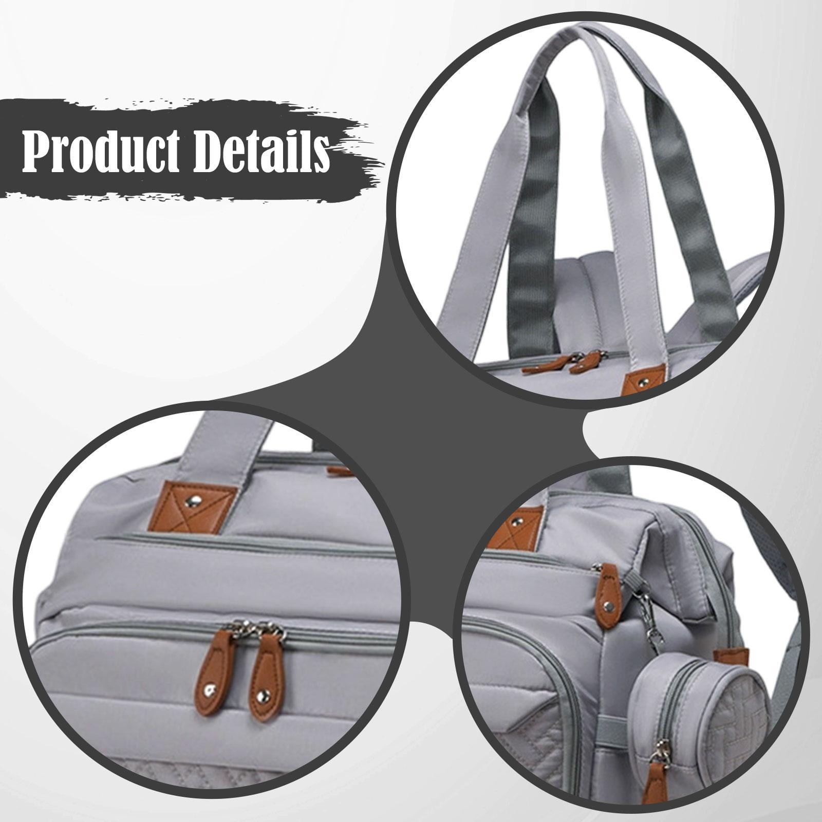 Diaper Bag Backpack Women Pacifier Case Oxford Cloth Adjustable Straps for Family Trip Outdoor Nursing