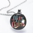 thumbnail image 2 of Christmas Stunning Glass Design Circular Pendant Necklace - Unique Jewelry Gift for Her, 2 of 5