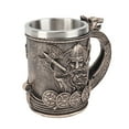 thumbnail image 3 of Viking Coffee Cup, Stainless Steel Liner Mug Hand Painted Resin  For Coffee, 3 of 8