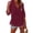 Deep Red, variant on longantii Women's Beach Cover Up Long Sleeve Summer Linen Shirt Hoodies Sweatshirt V Neck with Pocket Hooded Tops Orange XL