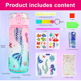 thumbnail image 2 of Decorate Your Own Water Bottle Kits for Girls Age 4-12, Kids Water Bottle Girls Birthday Gifts, Themed Painting Crafts, Kits for Kids, Fun Arts and Crafts (Mermaid), 2 of 5