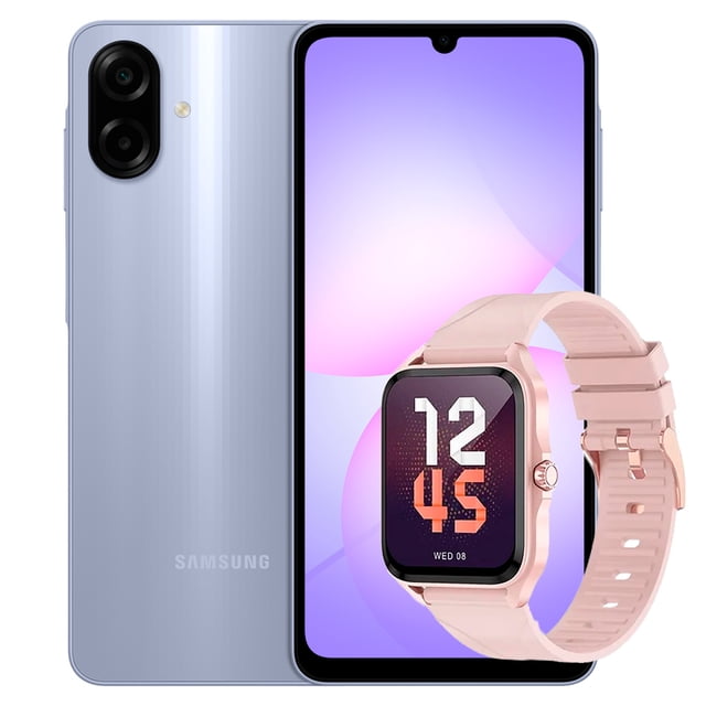 Smartphone Samsung Galaxy A07 64GB Violeta 4GB Ram + Smartwatch Q1 rosa