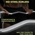thumbnail image 3 of Olympic EZ Curl Barbell Bar, 47" EZ Curl Bar for Weight Lifting, Biceps, triceps, Back/Leg Muscle Group exercise,Chrome Curling Bar for 2 Inch Weight Plates,with 2 Spring Collars, 3 of 8