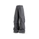 thumbnail image 3 of Amzcrzy Pantalones Cargo Holgados para Mujer, Cintura con Cordón, Pierna Ancha, Cómodos, Cintura Elástica, Sobredimensionados, Informales, Estilo Calle Hip Hop, con Bolsillos, Tallas M-2XL Gris, 3 of 5
