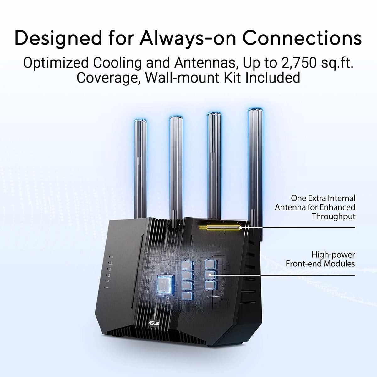 Restored ASUS RT-BE92U BE9700 Tri-Band Wi-Fi 7 Smart AiMesh Router, Black (Refurbished)