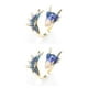 thumbnail image 3 of Anillo abierto Minnieouse para mujeres adolescentes ajustable arte joyería 2piezas Azul, 3 of 6