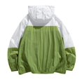 thumbnail image 4 of QNANSPI Mens Windbreaker Hodded Jacket, Summer Casual Outwear, Men Contrast Color Protection Clothing Lightweight Breathable Hooded Top Solid Color Outdoor Hooded Sun Jacket, 4 of 5