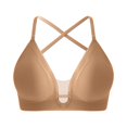thumbnail image 6 of HNMKIU Lace Underwire Bra Back Strappy Full Coverage Everyday Comfort T-Shirt Daily Solid Seamless Design Coffee - XL, 6 of 8