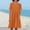 *Orange, variant on ClodeEU Women's Linen Blend V-Neck Short Sleeve Dress ,Loose Fit Casual Dress in Vintage Style Blue,Womens Plus XXL