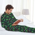 thumbnail image 6 of Picia Dino Christmas Party Pattern Men’s Long-Sleeve Sleepwear Set - Soft 2-Piece Loungewear with Pockets, Comfy PJs for Relaxing Nights-XX-Large, 6 of 7