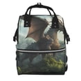 thumbnail image 1 of Disketp Forest Stone-Colored Dragon Mochila de Pañales de Gran Capacidad con Múltiples Bolsillos, Mochila de Viaje Multifuncional para Bebé, Unisex, Moderna y Resistente, 1 of 6
