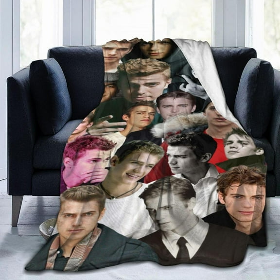 Blanket Hayden Christensen Soft and Comfortable Wool Fleece Throw Blankets Gift for Home Decoration Sofa Office car Camping Yoga Travel Home Decoration Cozy Plush Beach